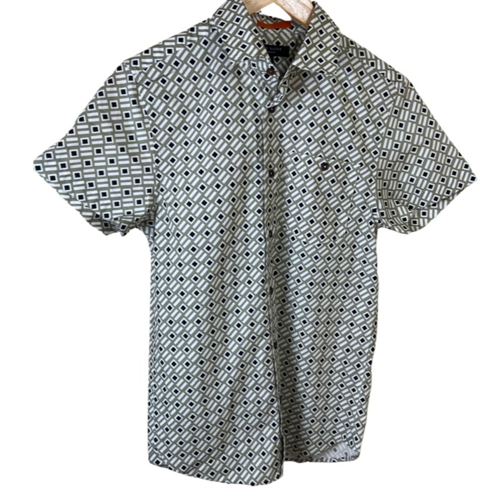 Ted Baker London Short Sleeve Mid Scale Geo Print Shirt Size: TB 1 (XS) NWT